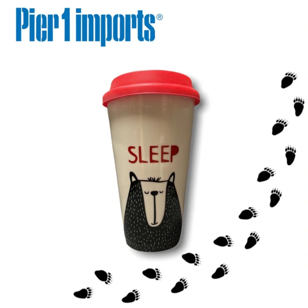Pier 1 Sleepy Bear Travel Mug